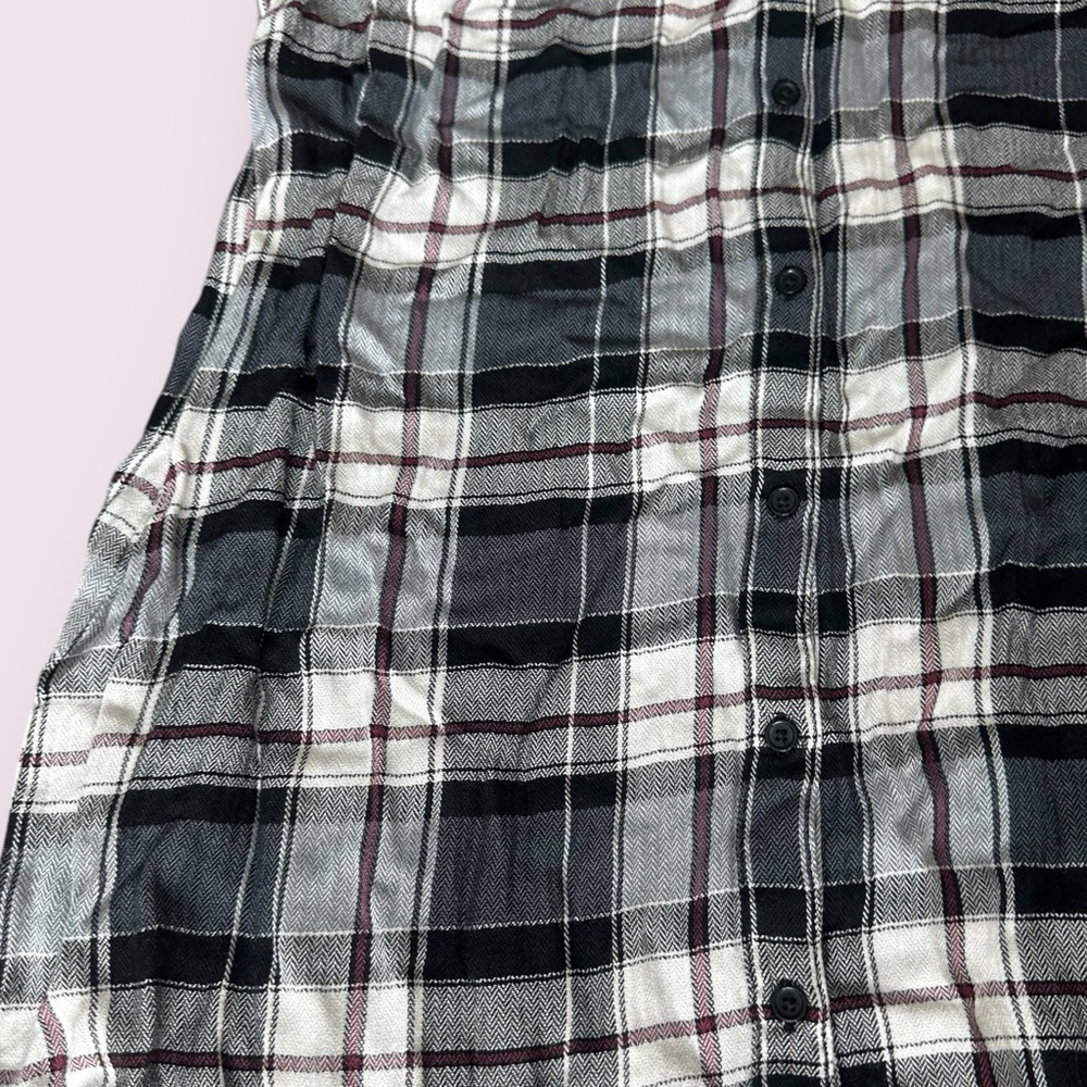 Women’s Cupcakes & Cashmere Plaid Tunic Length Tank Top Blouse Size Medium - Picture 6 of 8